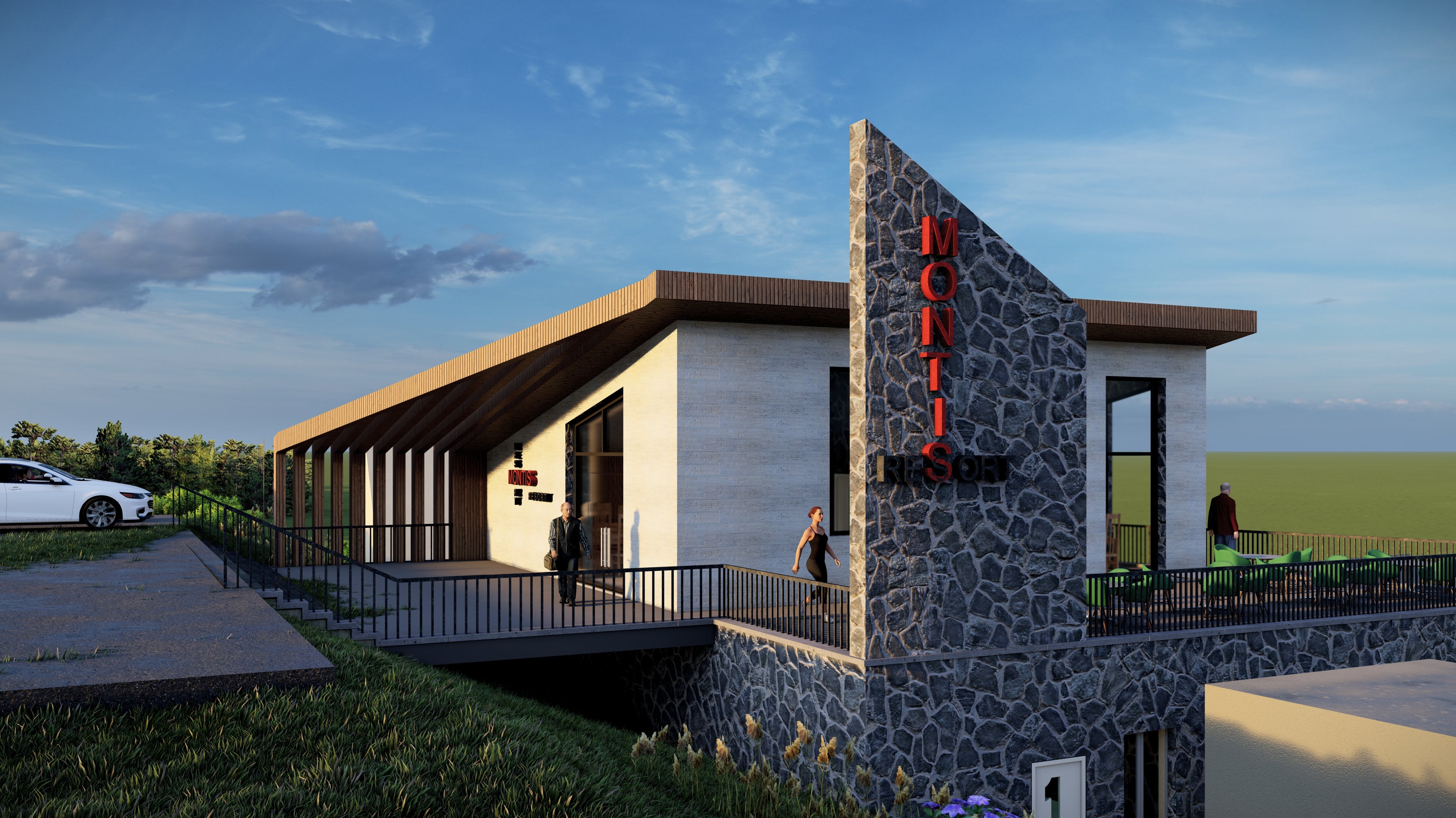 Sketch of a restaurant