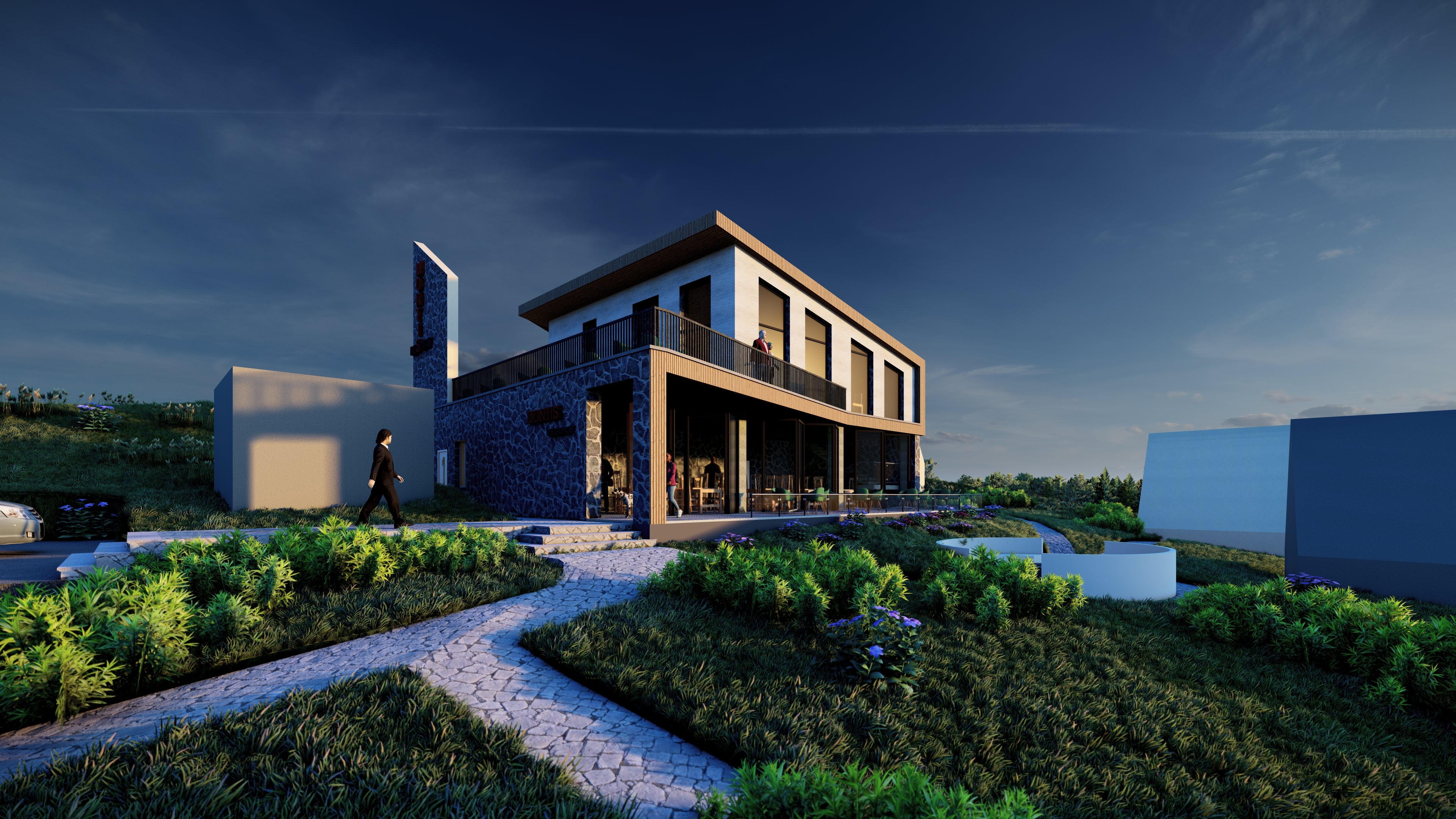 Sketch of a restaurant