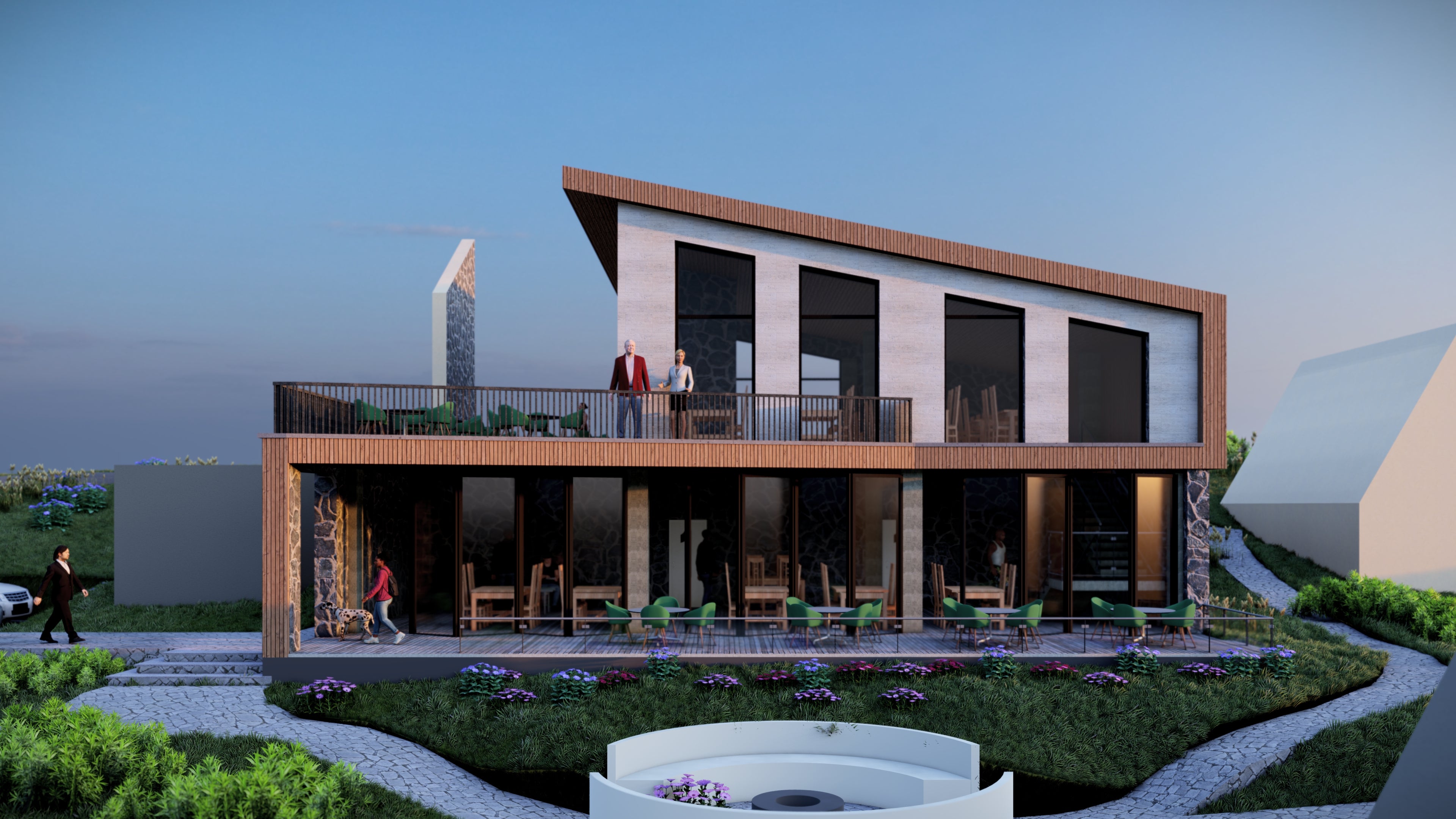 Sketch of a restaurant