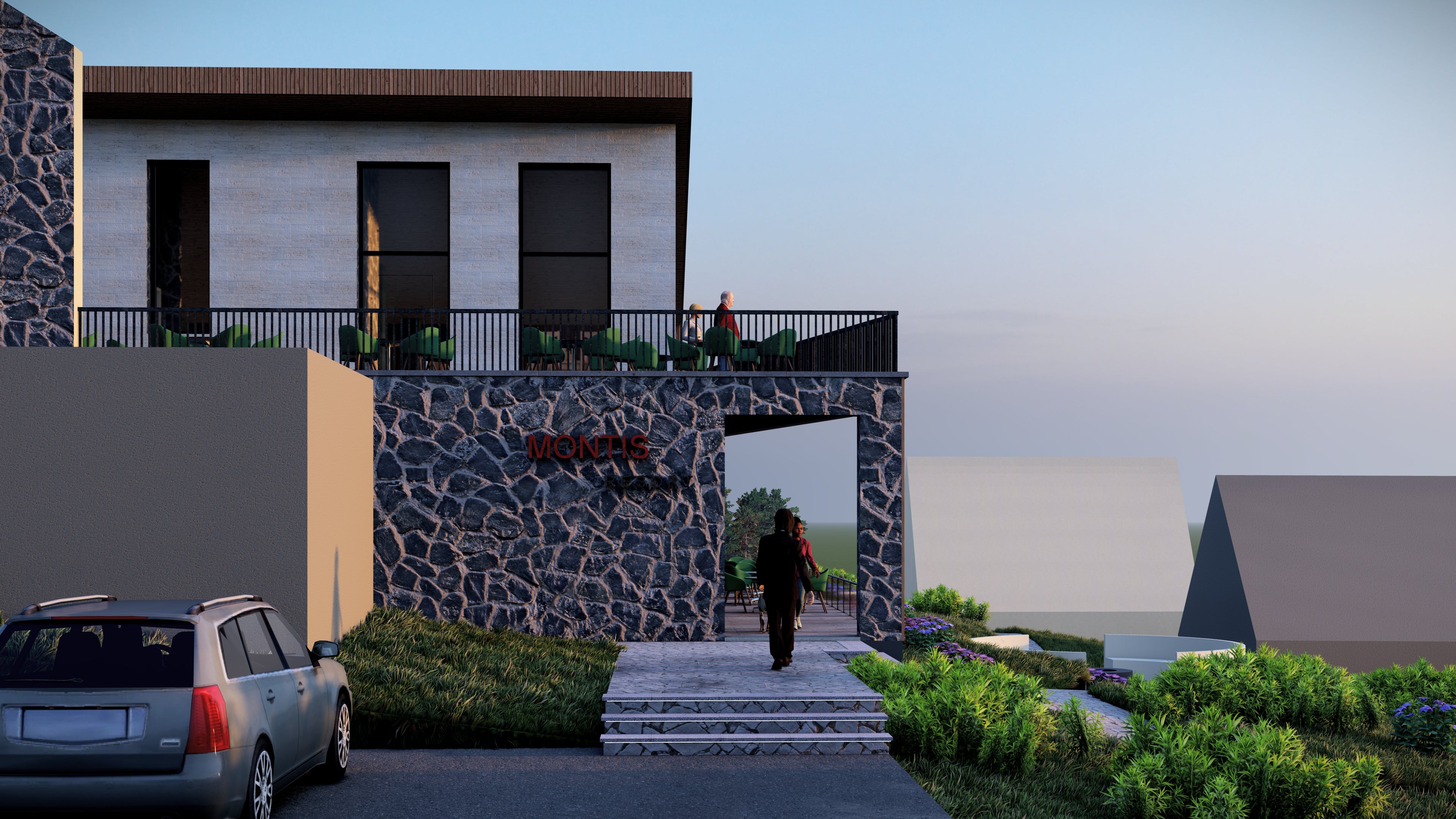 Sketch of a restaurant