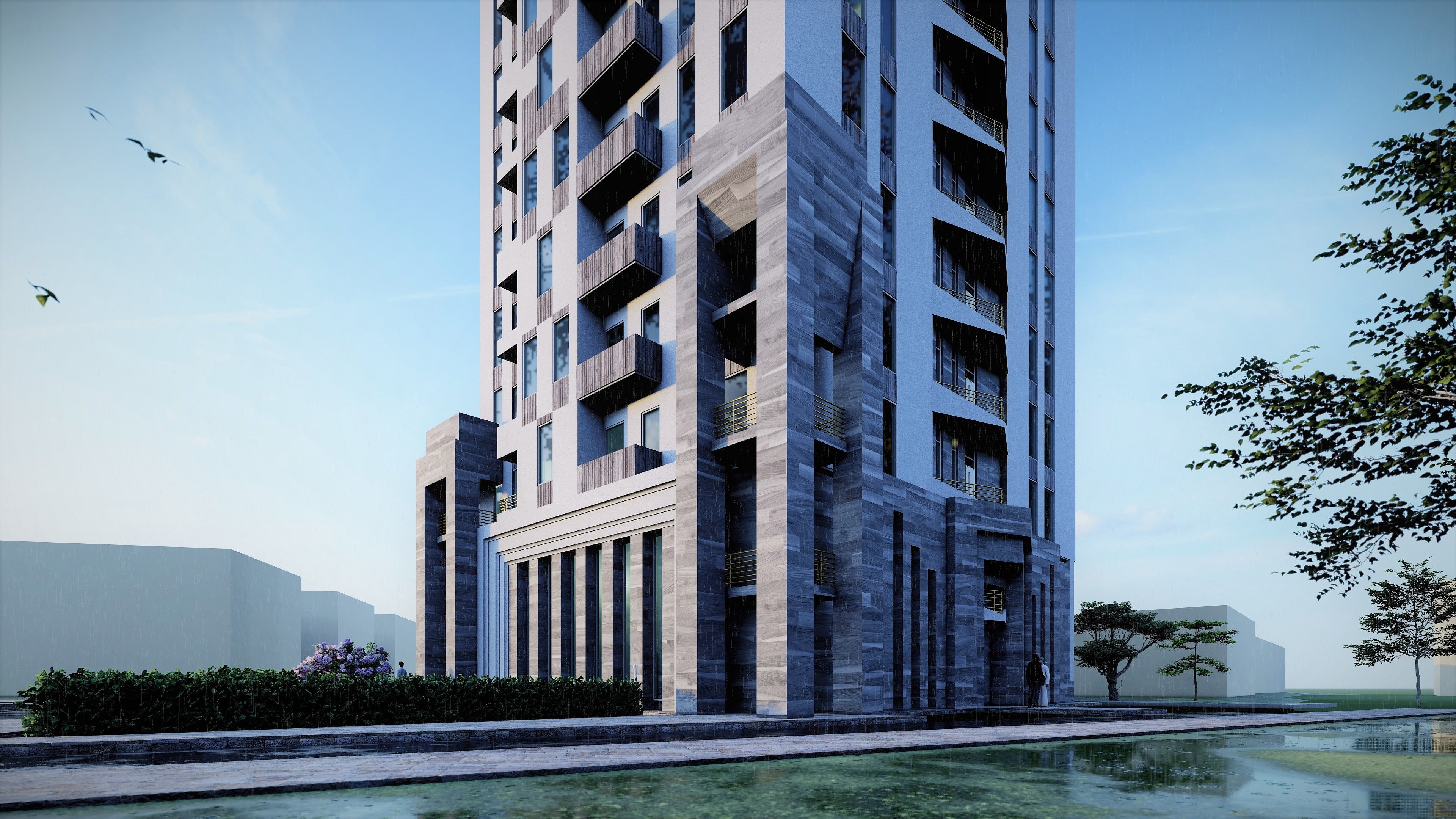 Sketch Project of a High-Rise Building