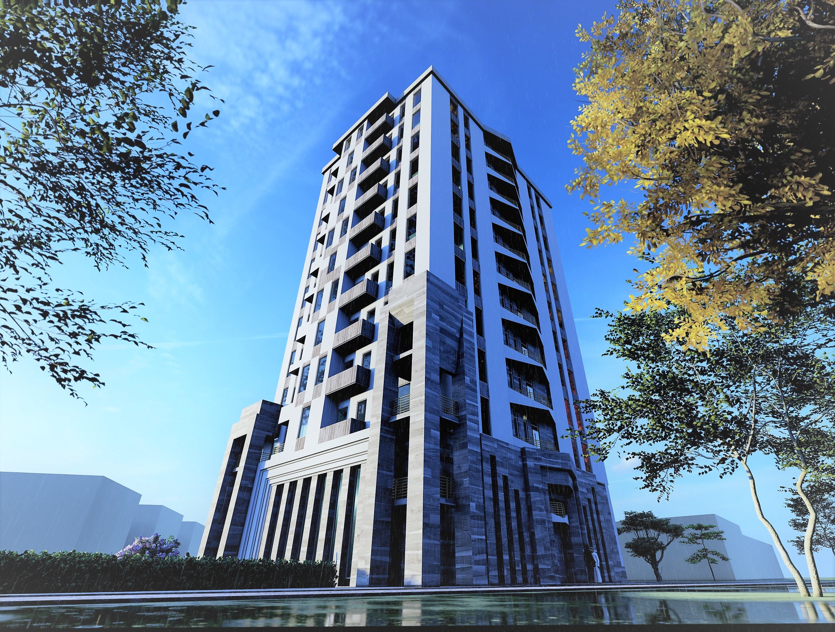 Sketch Project of a High-Rise Building