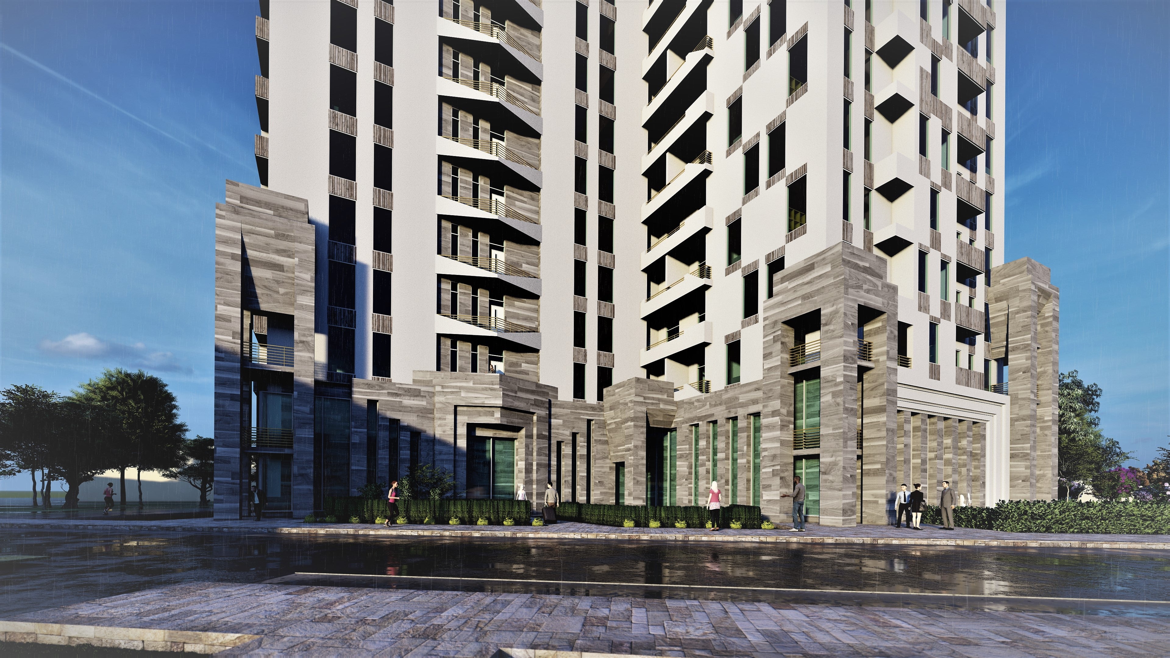 Sketch Project of a High-Rise Building