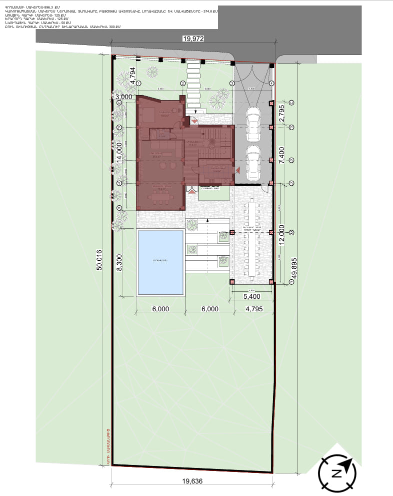 Sketch project of a residential house