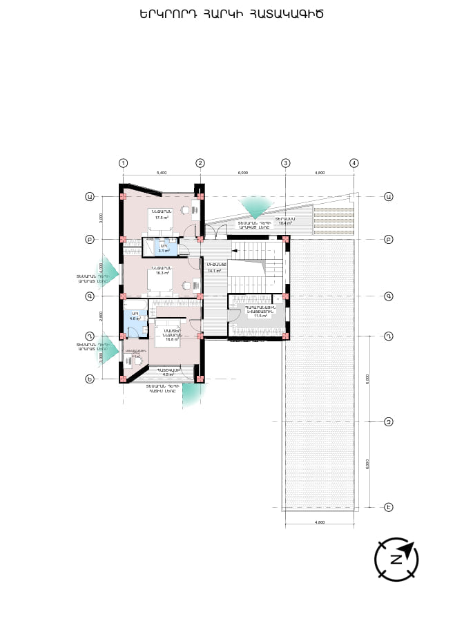 Sketch project of a residential house