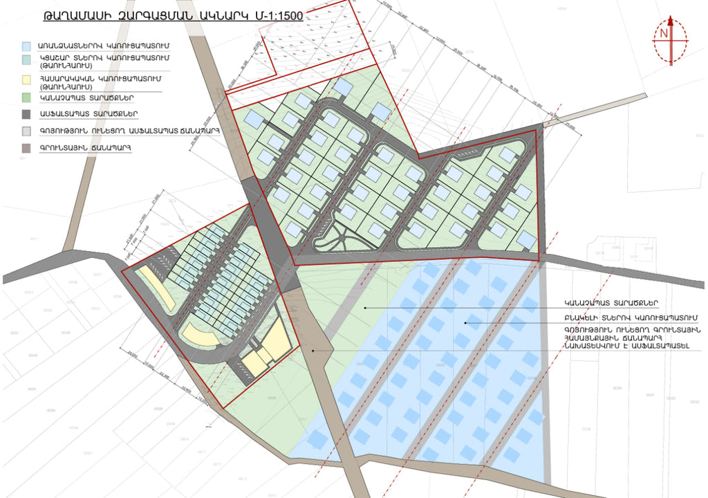 Conceptual sketch of the master plan of the district